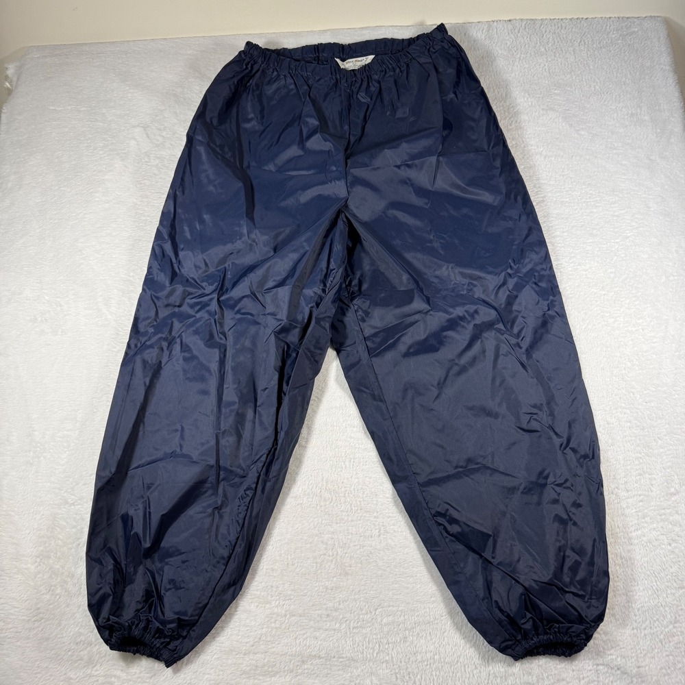 West Wind Windbreaker Pants Mens Large L Navy Blue Elastic Waist Track Jogger 16